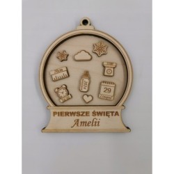 Bombka Metryczka - Pierwsze Święta Twojego Maluszka