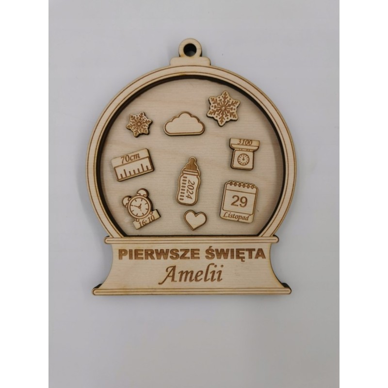 Bombka Metryczka - Pierwsze Święta Twojego Maluszka