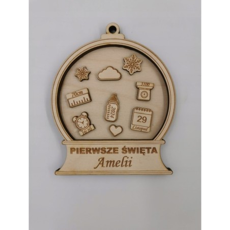 Bombka Metryczka - Pierwsze Święta Twojego Maluszka