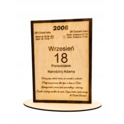 Drewniana Kartka z Kalendarza - Personalizowany Prezent na Każdą Okazję