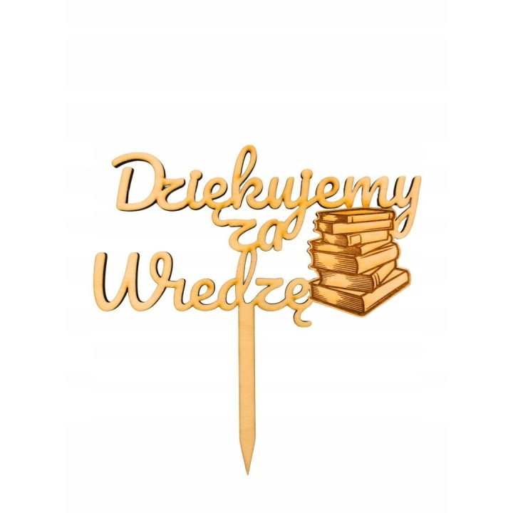 Drewniany Topper na Dzień Nauczyciela - Personalizowany z Grawerem!