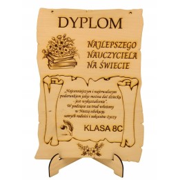 Podziękowanie dla nauczyciela Drewniane