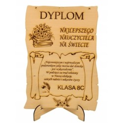 Podziękowanie dla nauczyciela Drewniane