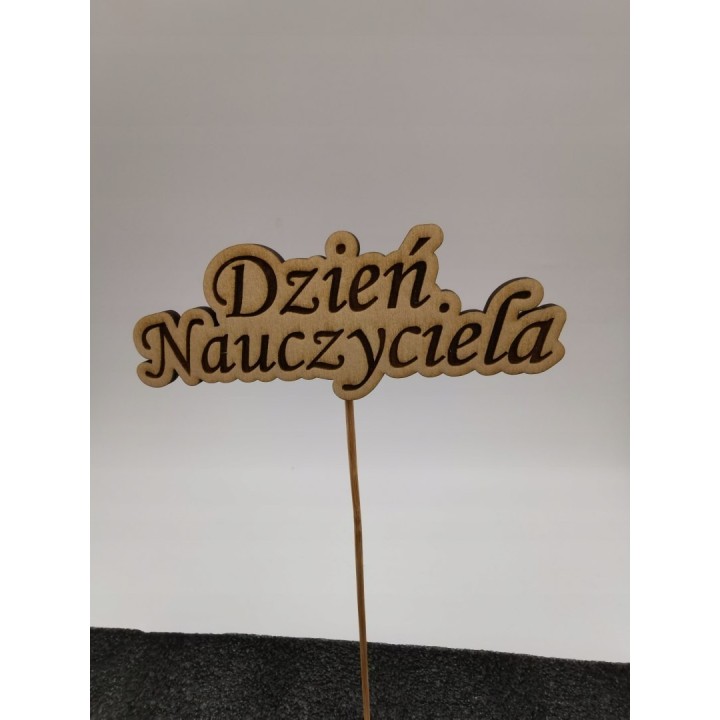 Topper/pik "Dzień Nauczyciela" z ramką - 12x4,5 cm