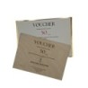 Voucher grawerowany, drewniany
