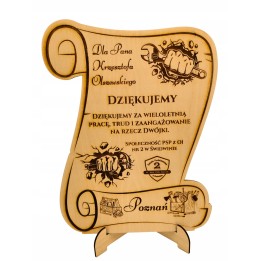Męskie podziękowanie dla nauczyciela, grawer, A4, personalizowane