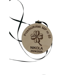 Medal Koniczynka dowolny tekst