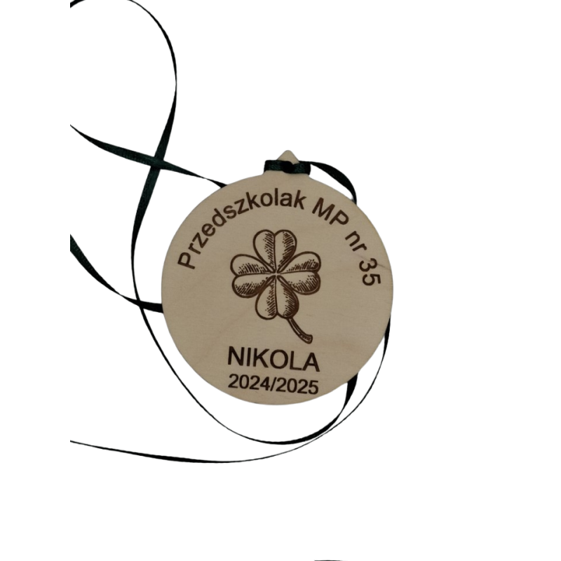 Medal Koniczynka dowolny tekst Medal Koniczynka dowolny tekst