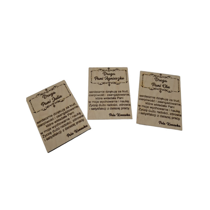 Grawerowana tabliczka 5x7 cm