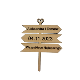 Drogowskaz grawer makramy