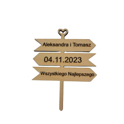 Drogowskaz grawer makramy