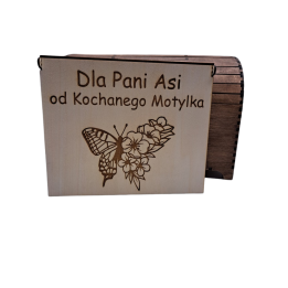 Pudełko na czekoladki merci personalizowane
