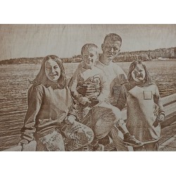 Portret Grawerowany na sklejce