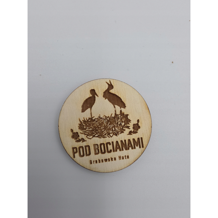 Grawerowane krążki z logo 4 cm