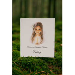 Zaproszenie na I Komunię Świętą wzór Paulina