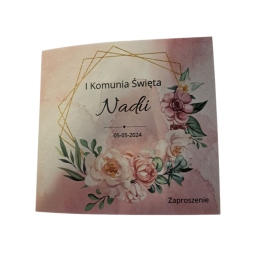 Zaproszenie na I Komunię Świętą wzór Nadia