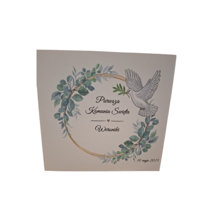Zaproszenie na I Komunię Świętą wzór Weronika