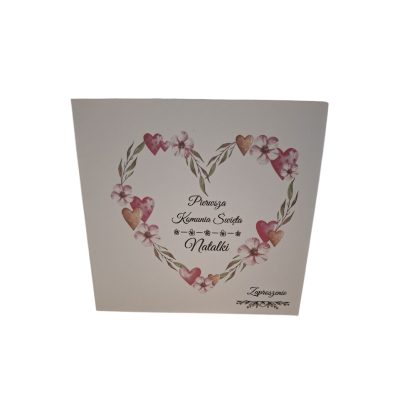 Zaproszenie na Pierwszą Komunię Świętą wzór Natalia