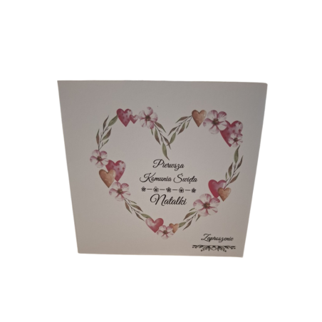 Zaproszenie na Pierwszą Komunię Świętą wzór Natalia