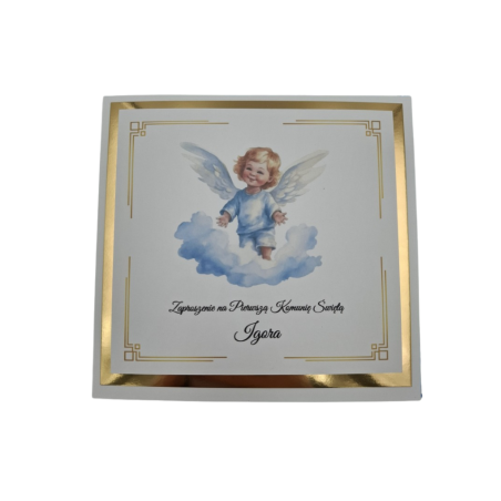 Zaproszenie na I Komunię Świętą wzór Igor Gold