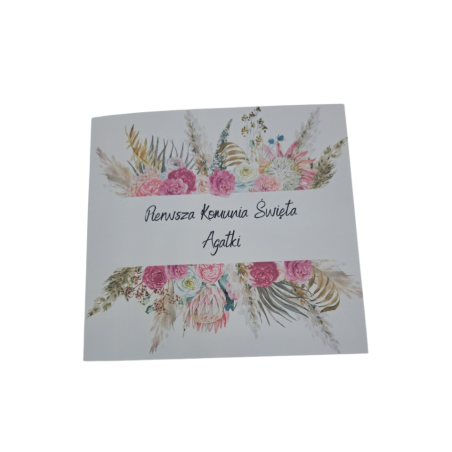 Zaproszenie na I Komunię Świętą wzór Agata
