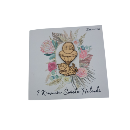 Zaproszenie na Pierwszą Komunię Świętą wzór Helenka
