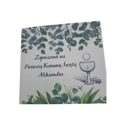 Zaproszenie na Pierwszą Komunię Świętą wzór Aleksander