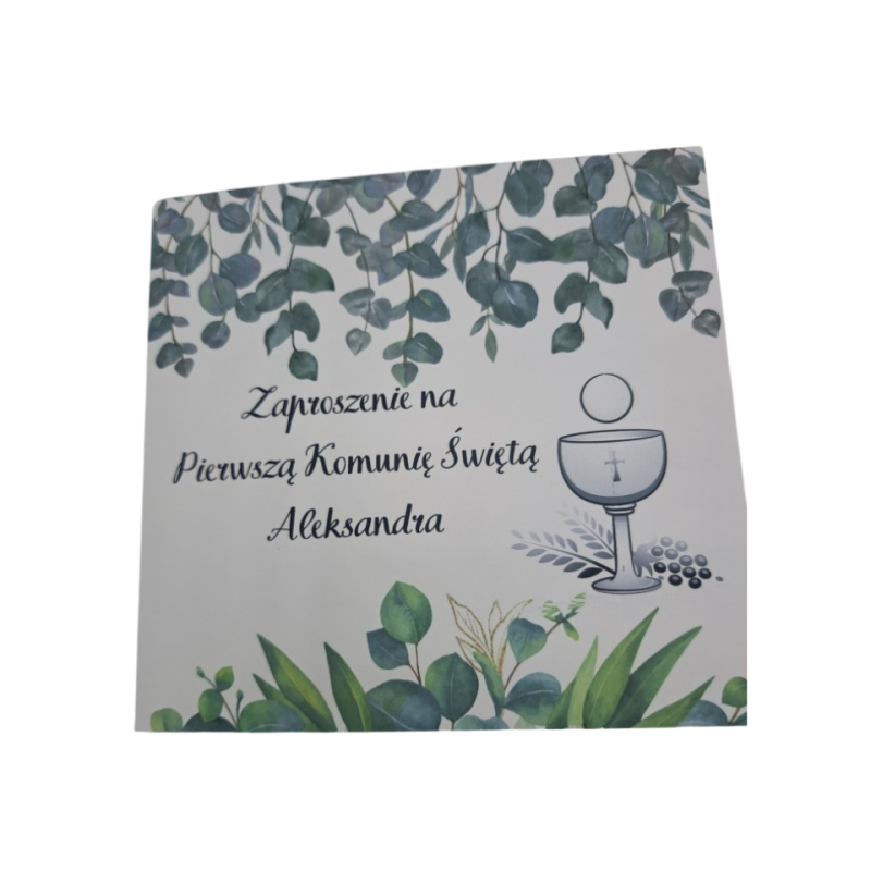 Zaproszenie na Pierwszą Komunię Świętą wzór Aleksander