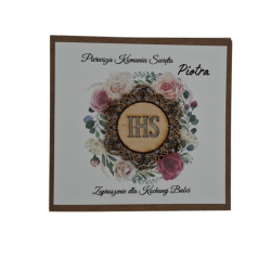 Zaproszenie dla Babci i Dziadka na I Komunię Świętą wzór Emilka