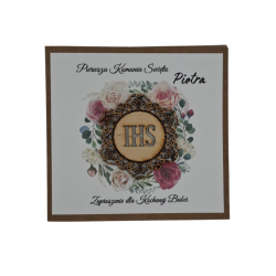 Zaproszenie dla Babci i Dziadka na I Komunię Świętą wzór Emilka