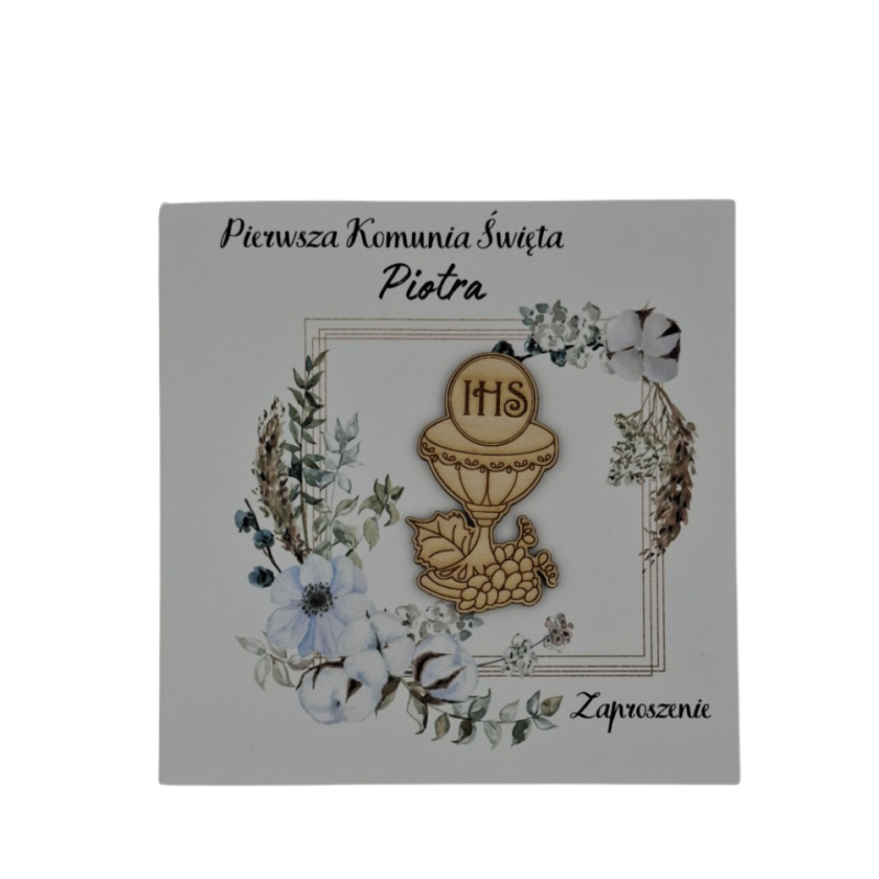 Zaproszenie na I Komunię Świętą wzór Berenika