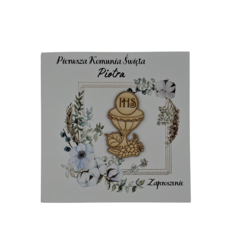 Zaproszenie na I Komunię Świętą wzór Berenika