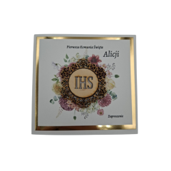 Zaproszenie na I Komunię Świętą wzór alicja