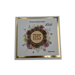 Zaproszenie na I Komunię Świętą wzór alicja