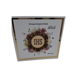 Zaproszenie na I Komunię Świętą wzór alicja