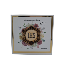 Zaproszenie na I Komunię Świętą wzór alicja