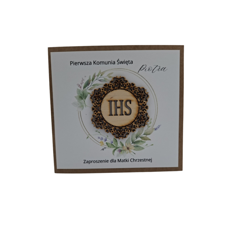 Zaproszenie na I Komunię Świętą wzór Laura