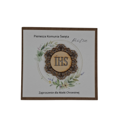 Zaproszenie na I Komunię Świętą wzór Laura