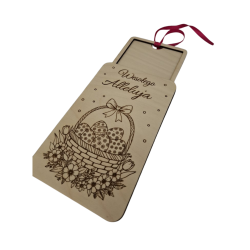 Drewniana kartka Wielkanocna z szufladą na pieniążek