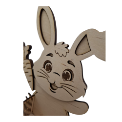 Zajączek z marchewką z koszem na drobiazgi