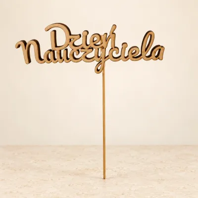 Topper/pik "Dzień Nauczyciela" wycinany - 12x4,5 cm