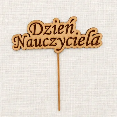 Topper/pik "Dzień Nauczyciela" z ramką - 12x4,5 cm