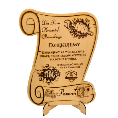 Męskie podziękowanie dla nauczyciela, grawer, A4, personalizowane