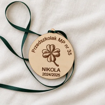 Medal Koniczynka dowolny tekst