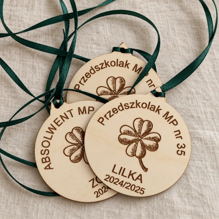 Medal Koniczynka dowolny tekst