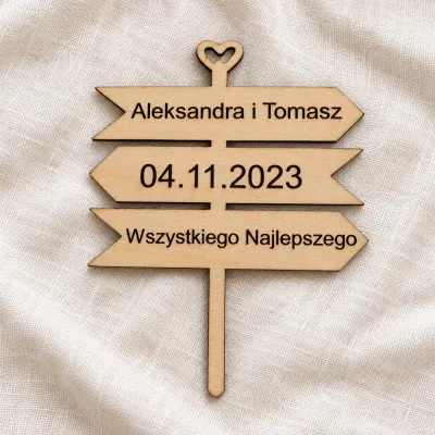 Drogowskaz grawer makramy