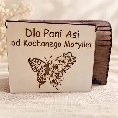 Pudełko na czekoladki merci personalizowane