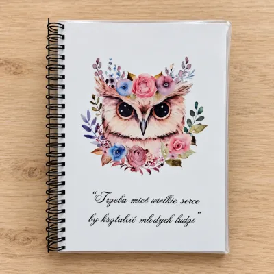 Notes Sowa Kwiaty
