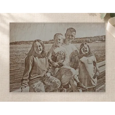 Portret Grawerowany na sklejce