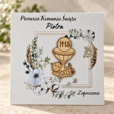Zaproszenie na I Komunię Świętą wzór Berenika